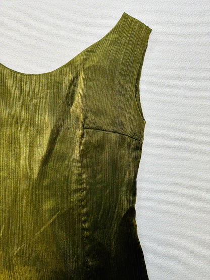Abito sartoriale verde e oro