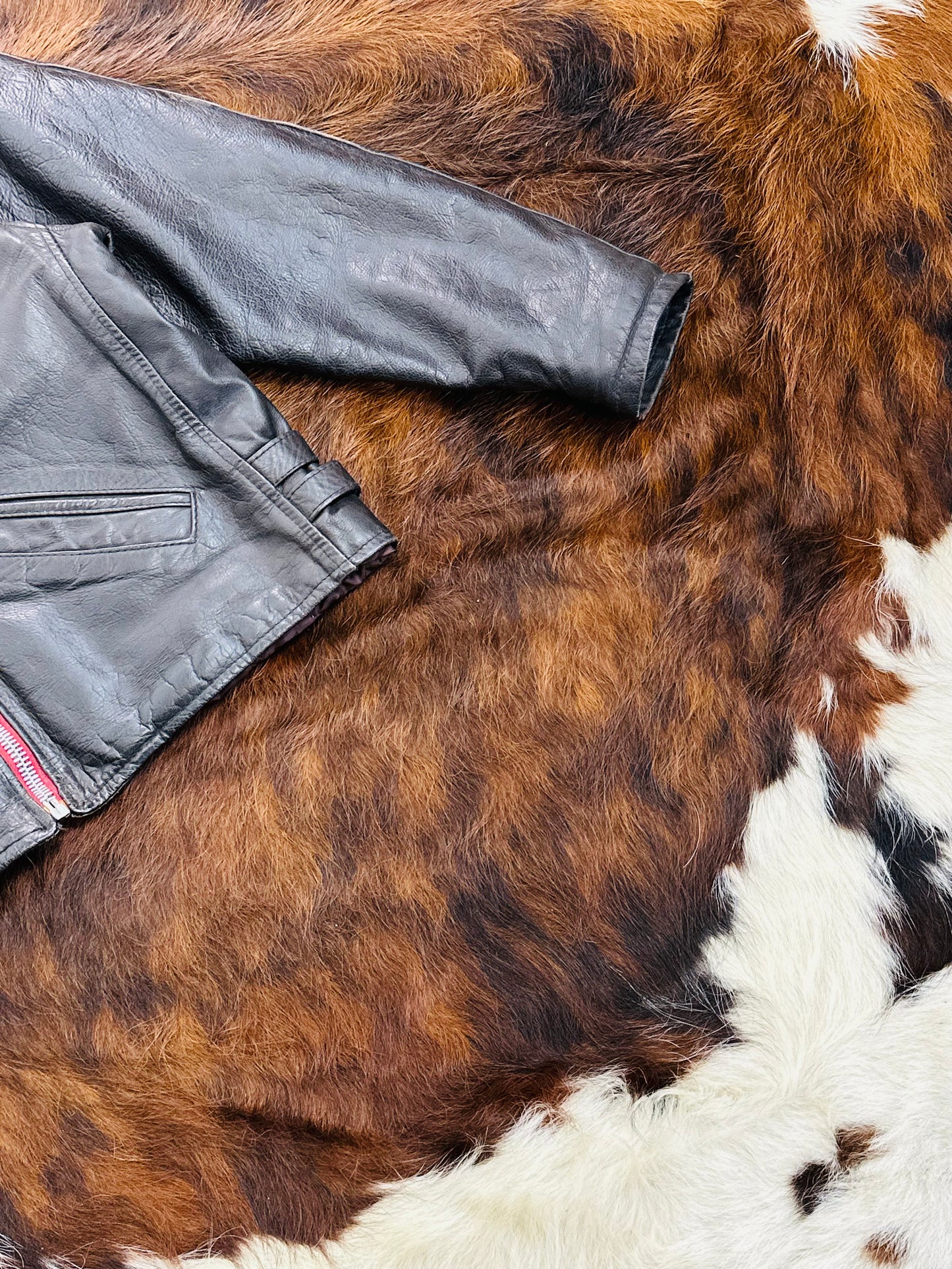 Giacca di Pelle Vintage Stile Biker - Anni ‘60/‘70
