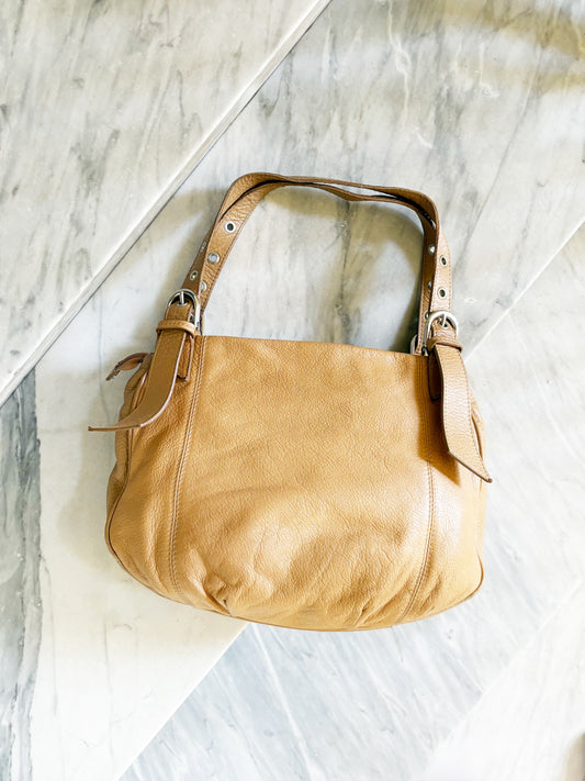 Vintage Y2K Leather Hobo Bag – Camel