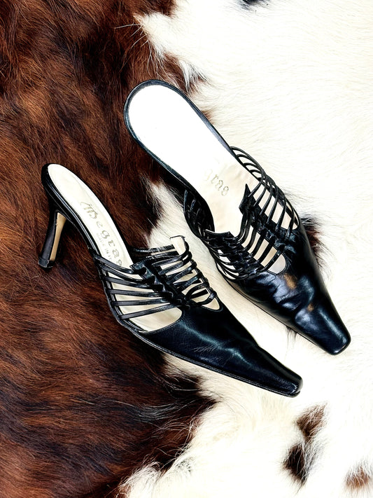 Mules nere intrecciate in pelle – Made in Italy | Taglia 38