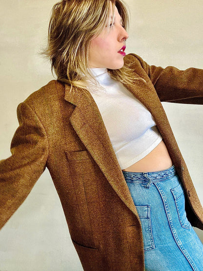 Blazer in pura lana Tartan
