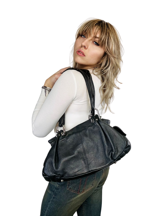 Borsa Shopper in pelle martellata