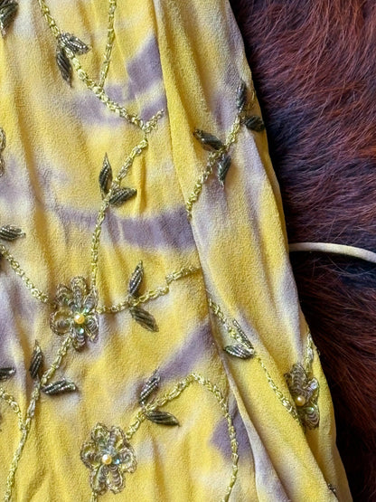 Abito Halter in Seta Ricamata con Perline – Archive Y2K Couture | Nuovo con Cartellino