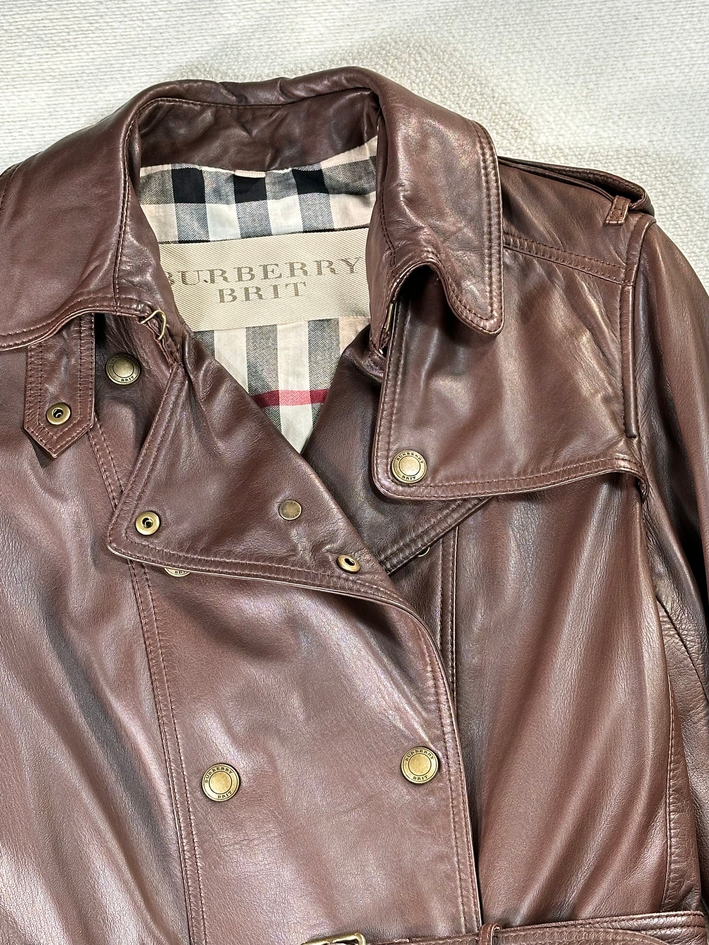 BURBERRY - Trench in pelle