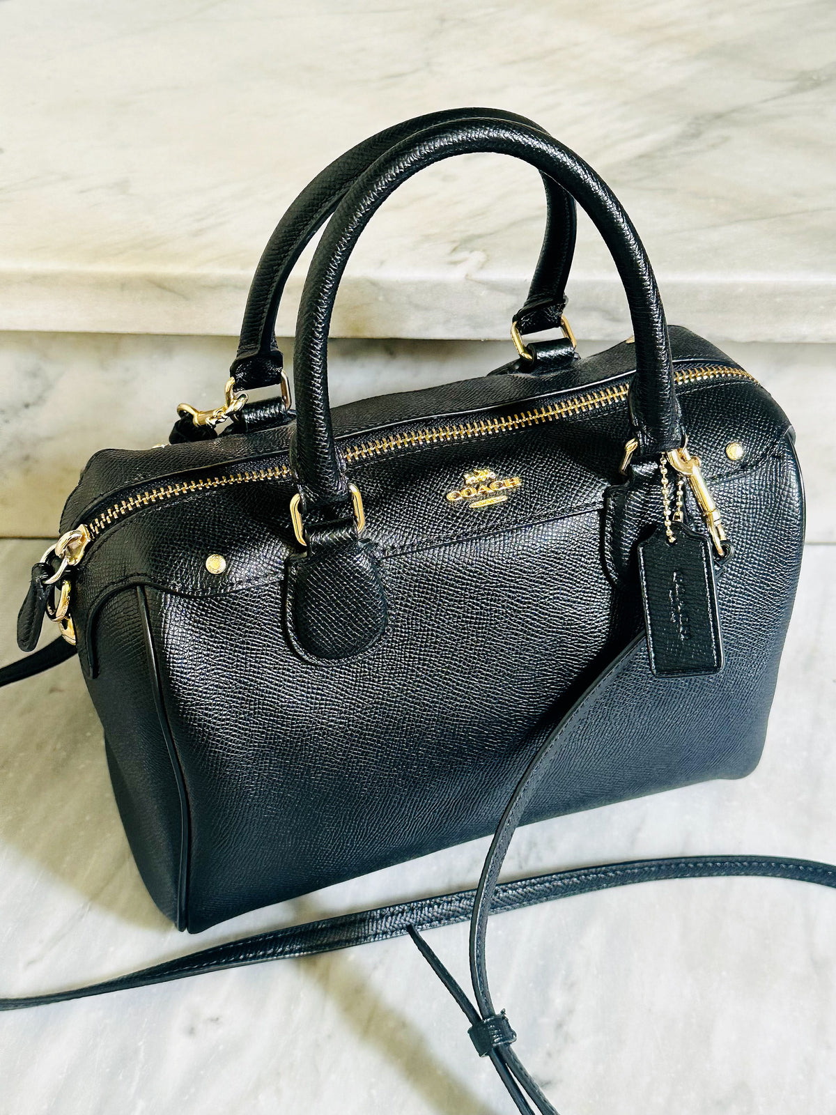 COACH - Mini Bennett Satchel F57521 in pelle nera