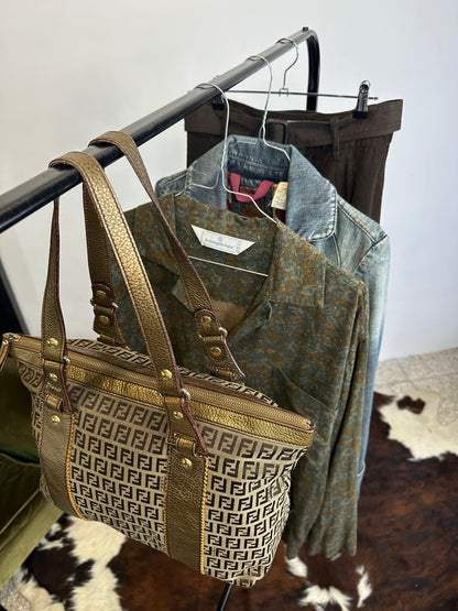 MCS Marlboro Classics - Gonna in Velluto a Coste Marrone con Cintura | Tg. 44 IT