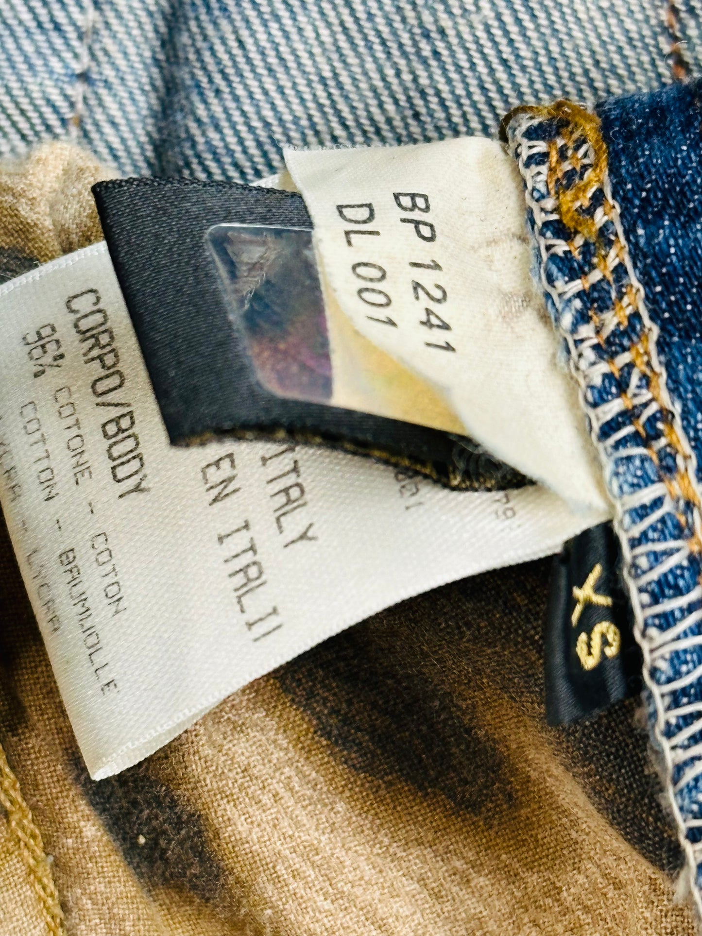 ￼ROBERTO CAVALLI - Jeans Western Revival in Denim e Pelle con Frange
