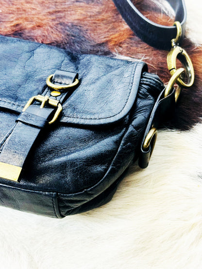 Borsa a Spalla\Bandoliera  in Vera Pelle con Hardware in ottone