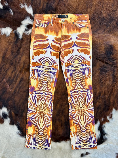 JUST CAVALLI - Pantaloni Animalier Psichedelico 🦓Archivio Anni 2000