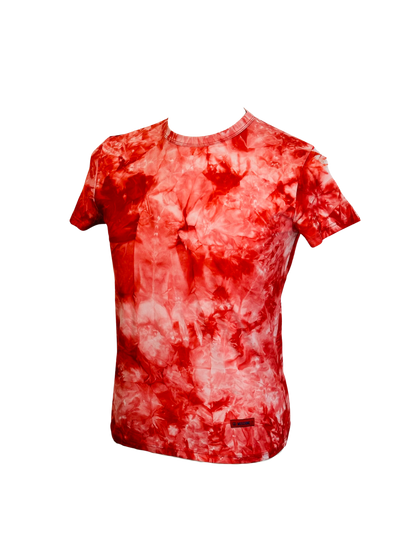 MOSCHINO - T-shirt Tie-Dye Rosso Fragola
