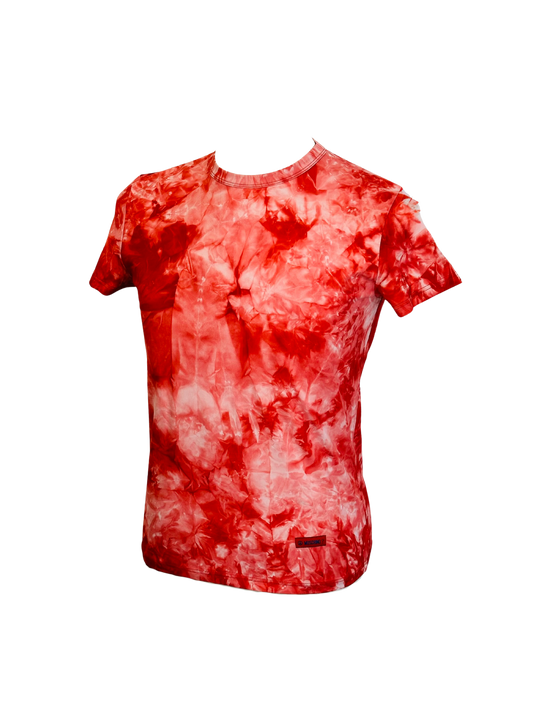 MOSCHINO - T-shirt Tie-Dye Rosso Fragola