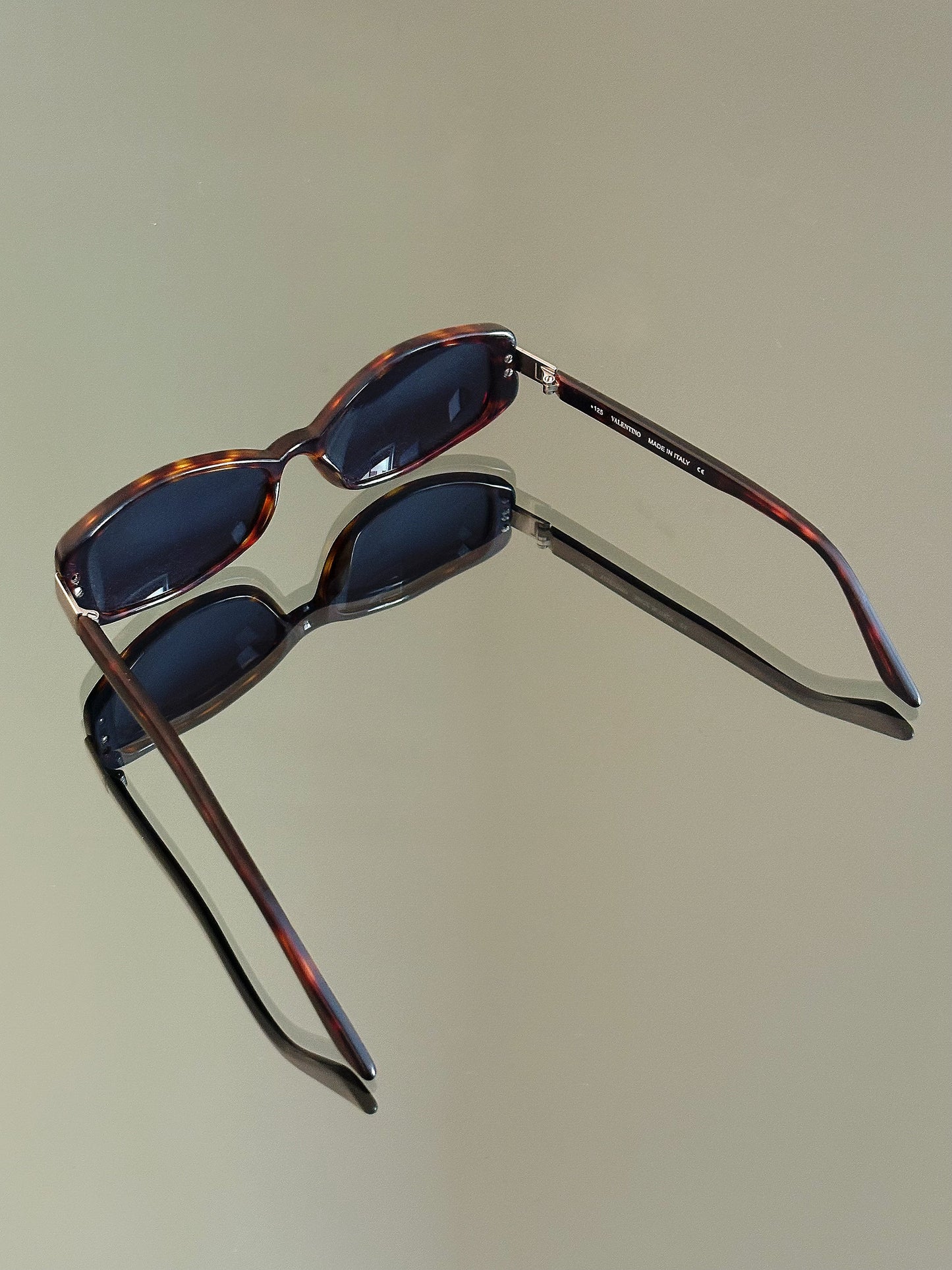 VALENTINO - Occhiali da sole vintage – tartarugati Made in Italy, Y2K