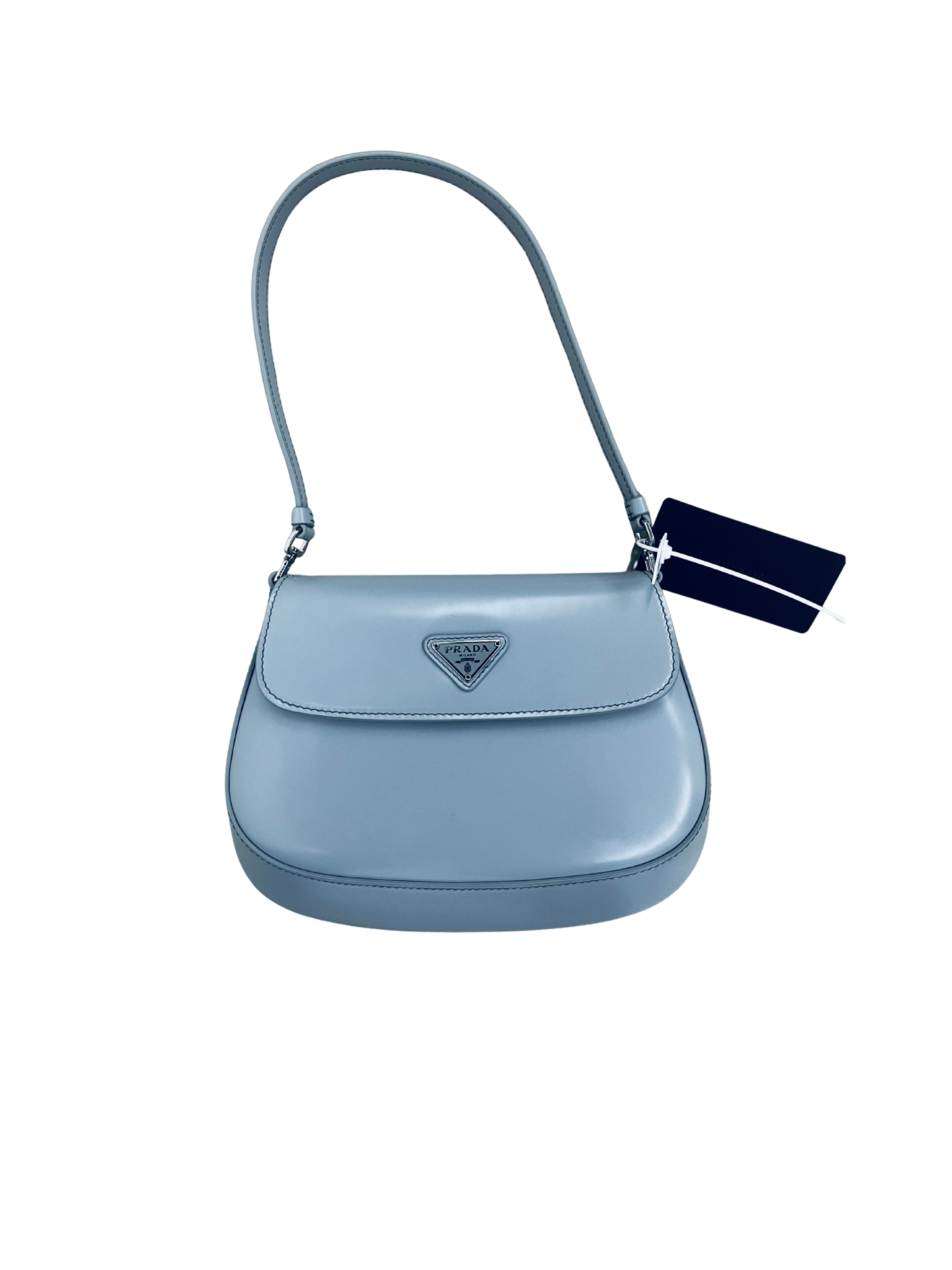 PRADA - Cleo in Pelle Spazzolata Grigio Ghiaccio| MEDIUM e SMALL