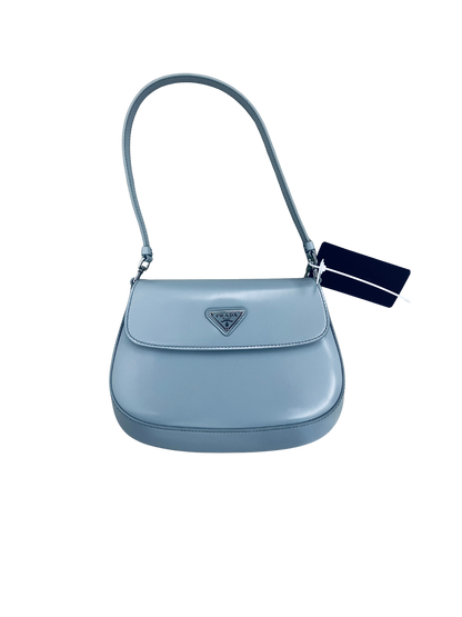 PRADA - Cleo in Pelle Spazzolata Grigio Ghiaccio| MEDIUM e SMALL