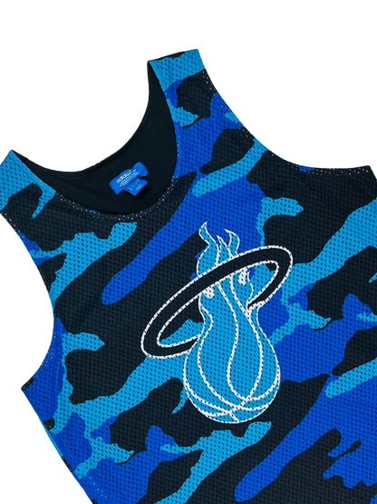 ADIDAS x NBA – Miami Heat Jersey Camouflage Blue Edition 🔹