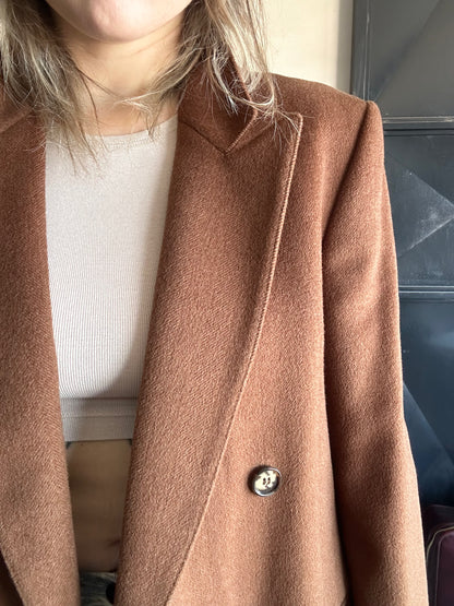 Cappotto lungo in lana doppiopetto
