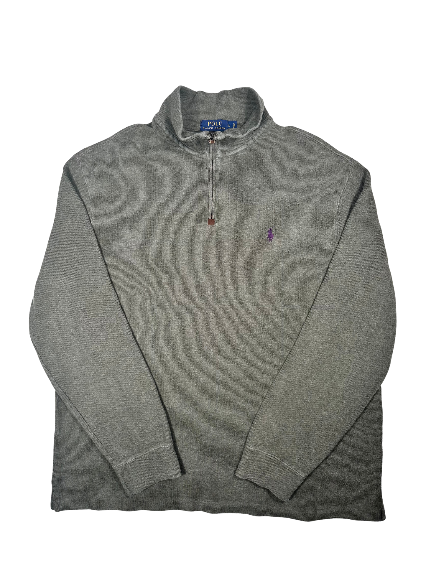 POLO RALPH LAUREN - Pullover verde militare zip