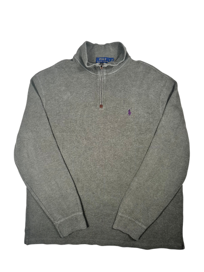 POLO RALPH LAUREN - Pullover verde militare zip