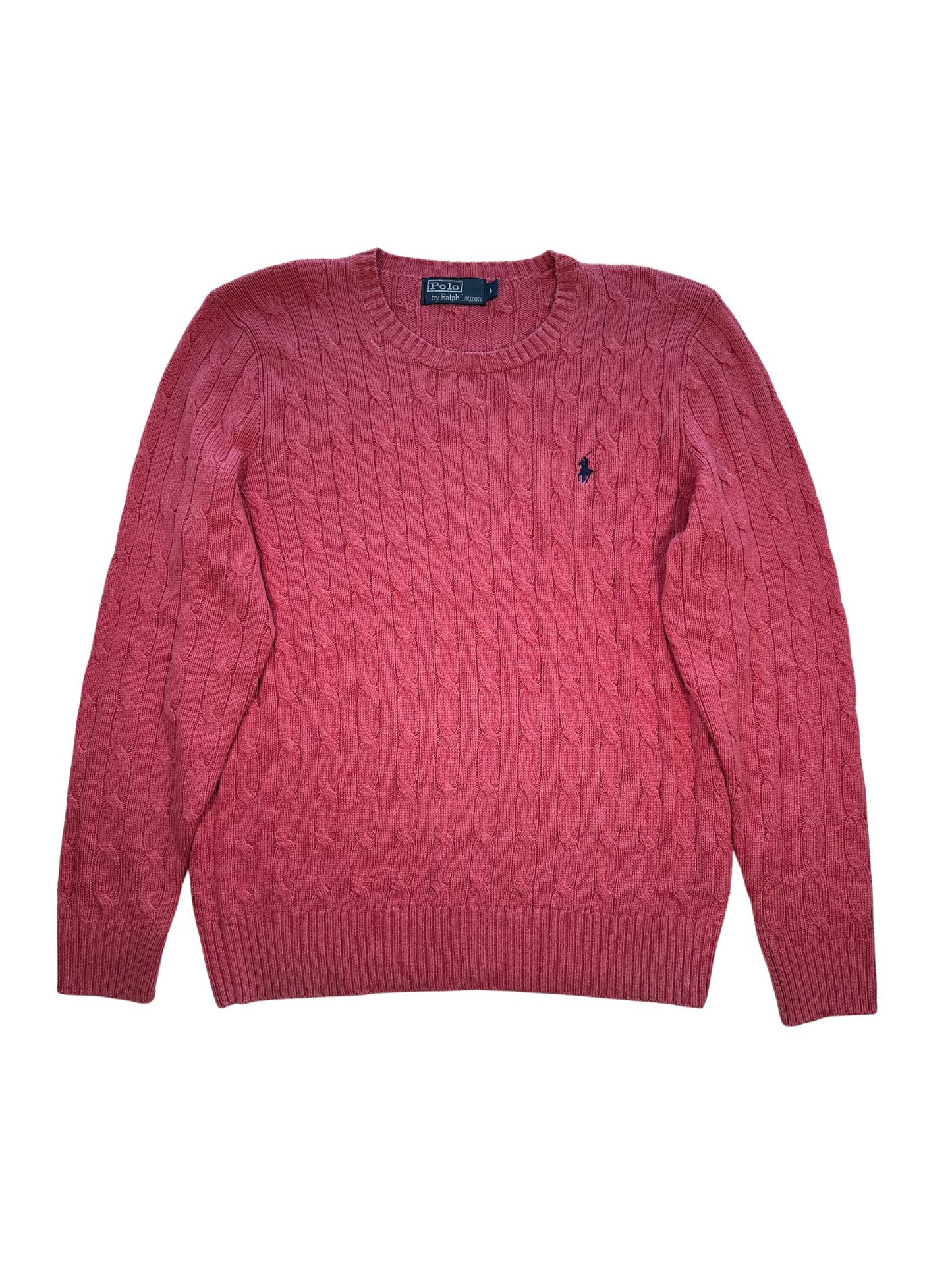 POLO RALPH LAUREN - Pullover rosa fragola 🍓 con trecce