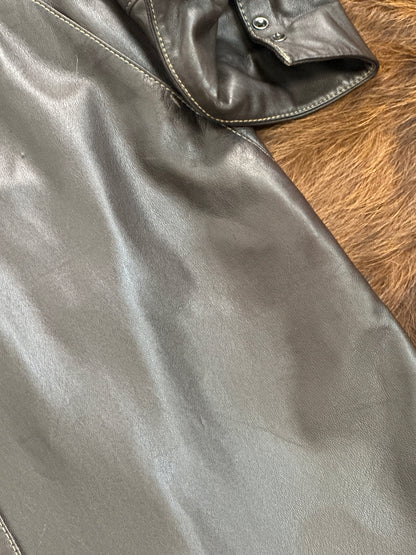 Giacca in Pelle Chocolate Brown – Anni '90