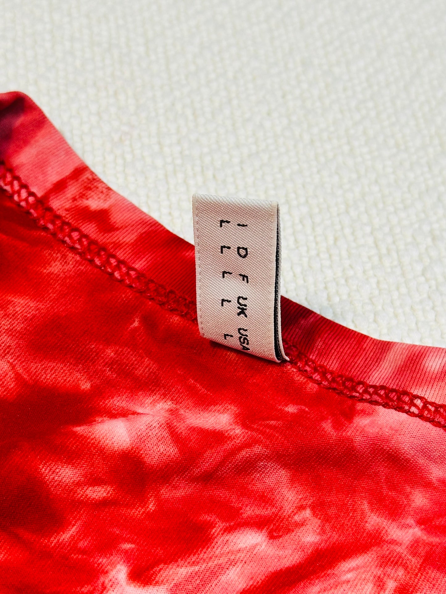 MOSCHINO - T-shirt Tie-Dye Rosso Fragola