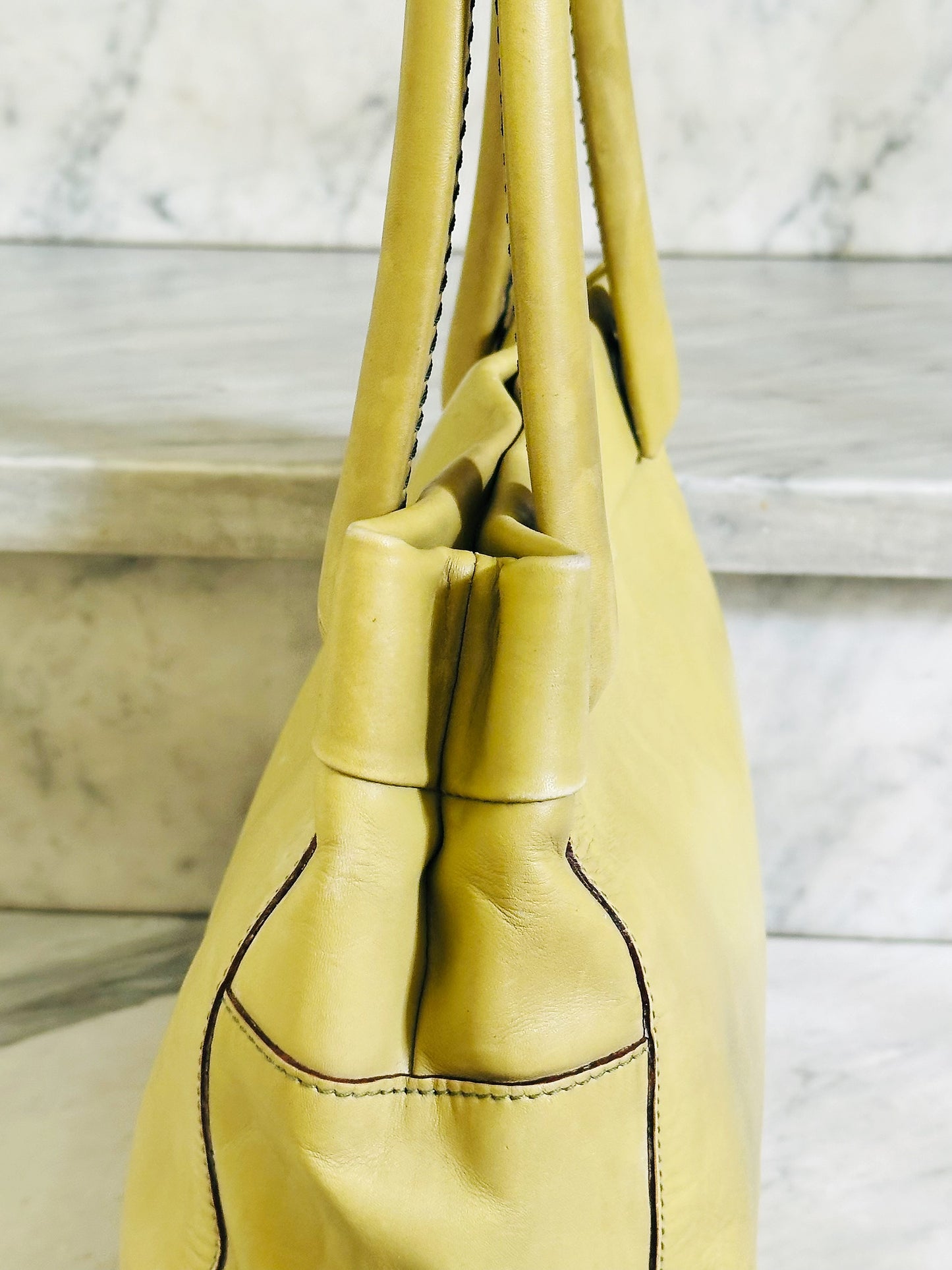 MAX MARA WEEKEND - Borsa in Pelle Verde Pistacchio Vintage Y2K Made in Italy
