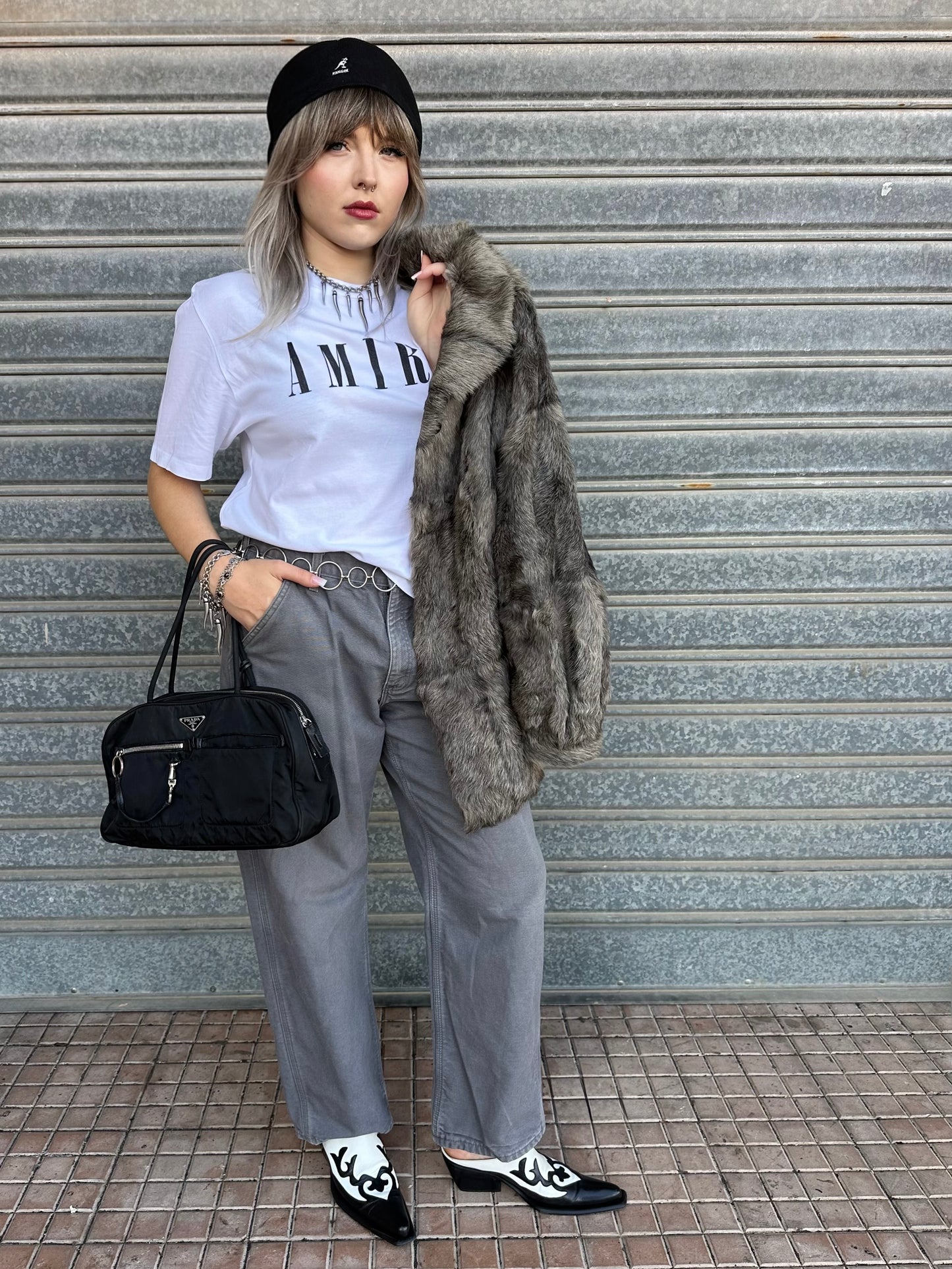 Pelliccia Vintage in Lapin Argentato