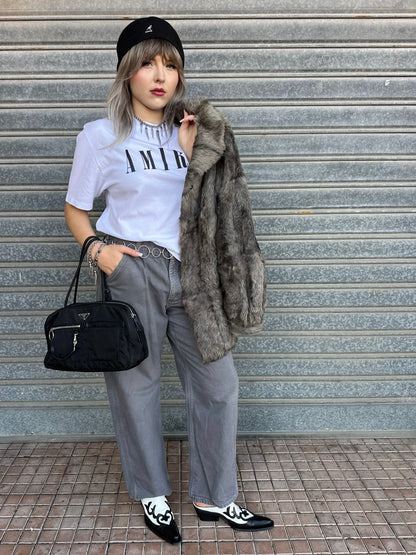 Pelliccia Vintage in Lapin Argentato