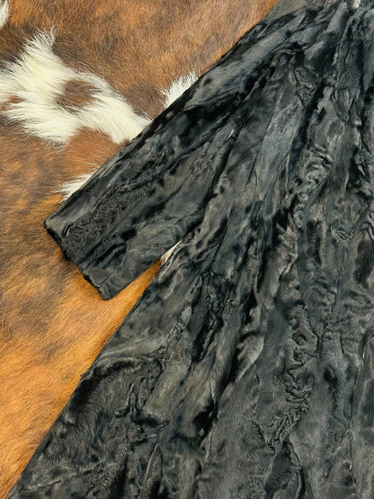 Cappotto Vintage in Astrakan Nero