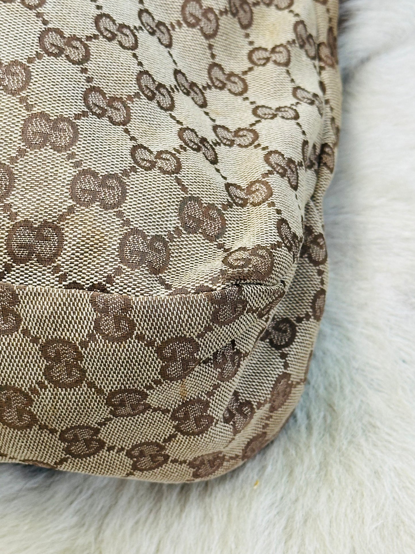 GUCCI - Shopper in Tela GG Monogram con Tracolla in Pelle
