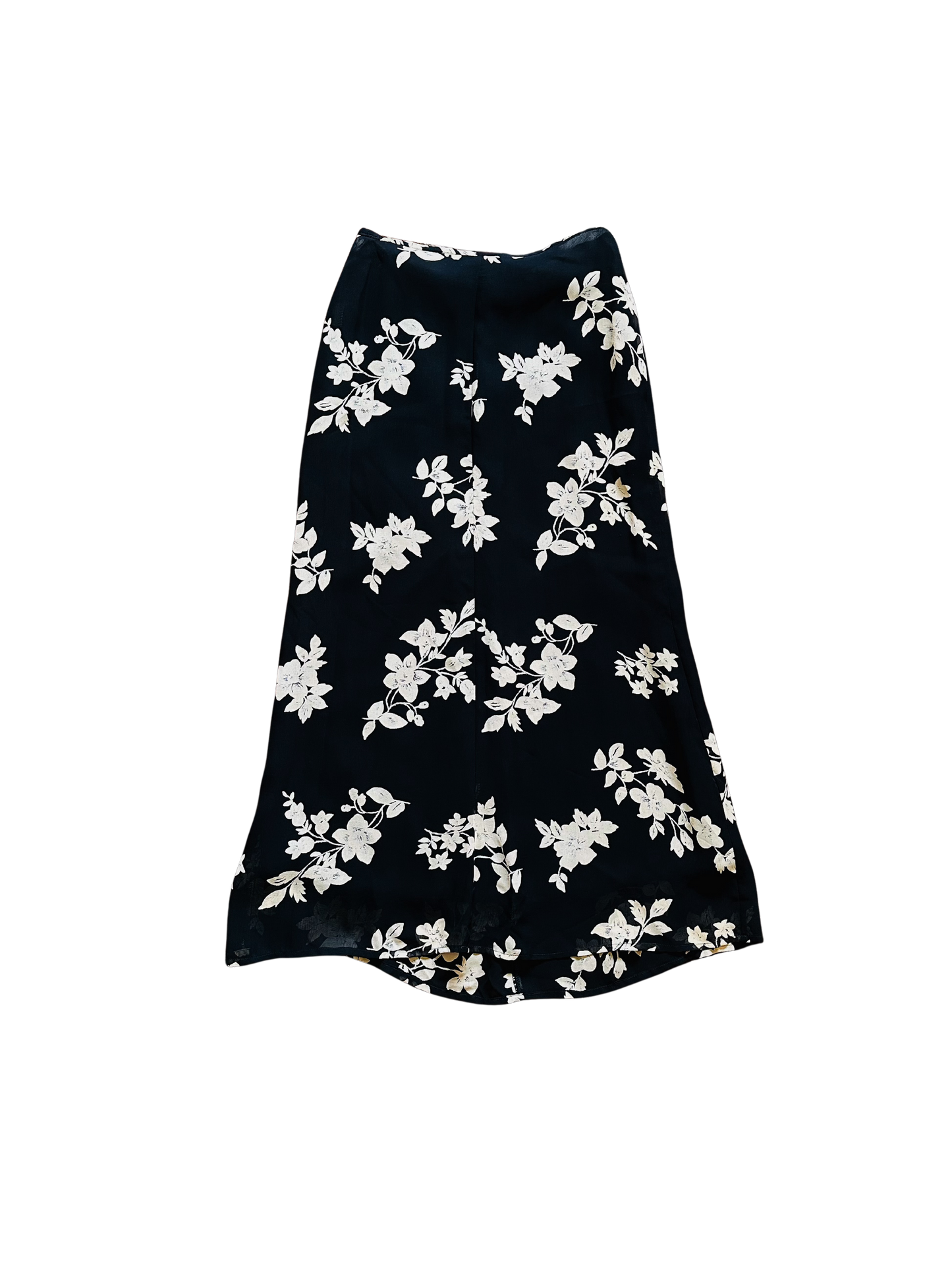 Gonna lunga vintage Made in Italy in 100% viscosa con stampa floreale