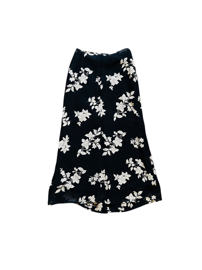 Gonna lunga vintage Made in Italy in 100% viscosa con stampa floreale