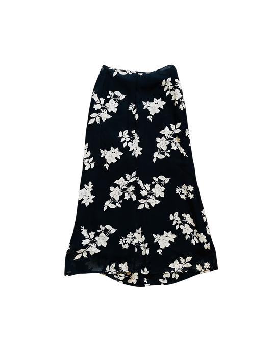 Gonna lunga vintage Made in Italy in 100% viscosa con stampa floreale