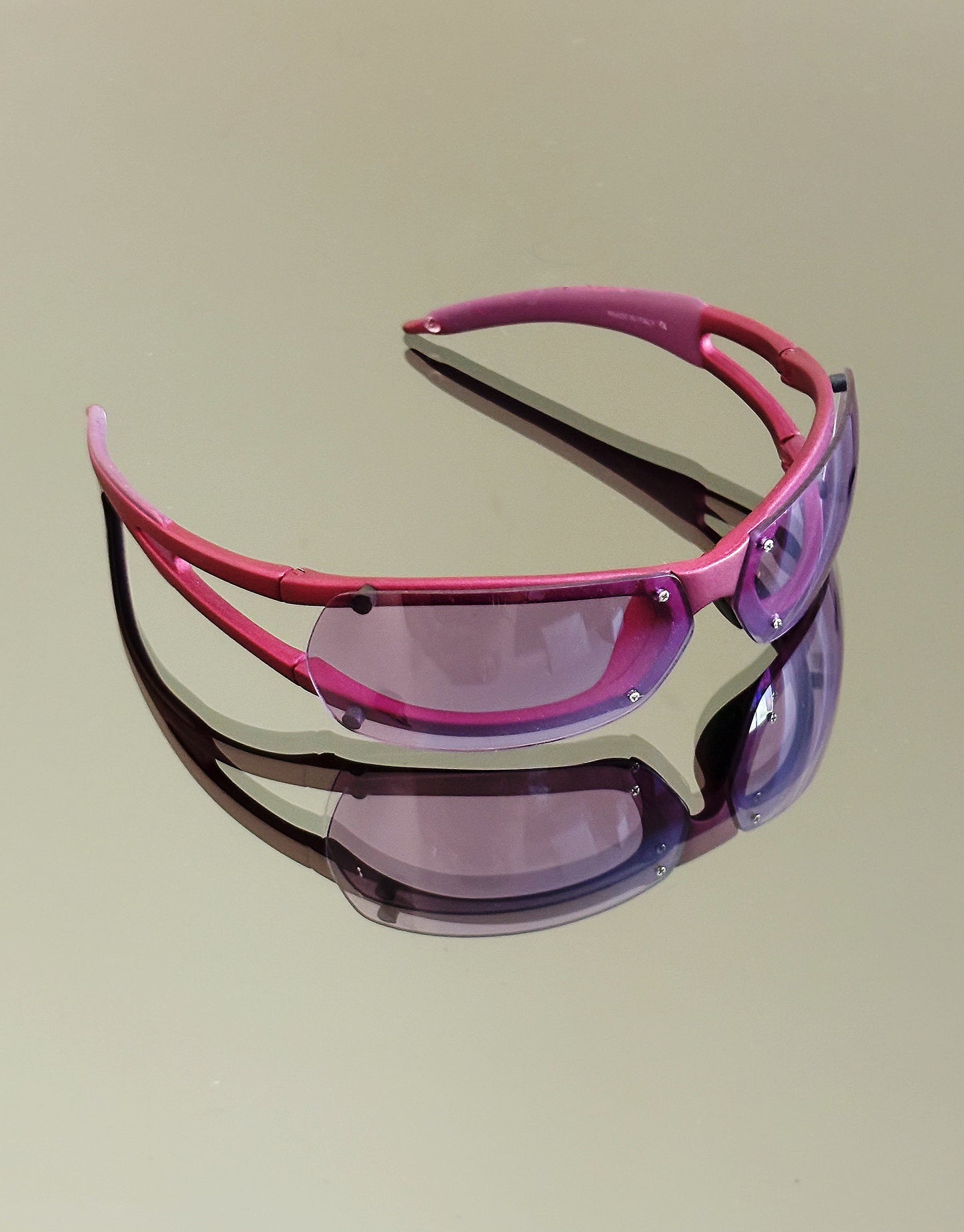 ZERO EYEWEAR - Occhiali da sole vintage sportivi H92 Made in Italy – Rosa / Viola Y2K