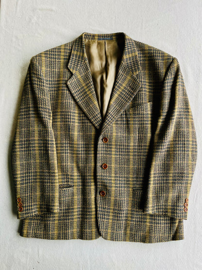 Blazer in pura lana vergine tartan