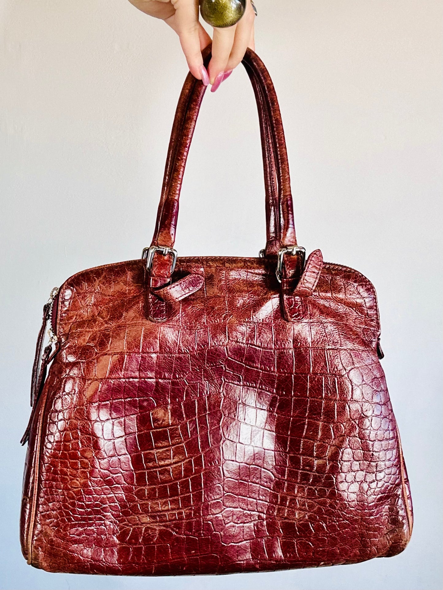 Borsa a spalla vera pelle red cherry 🍒