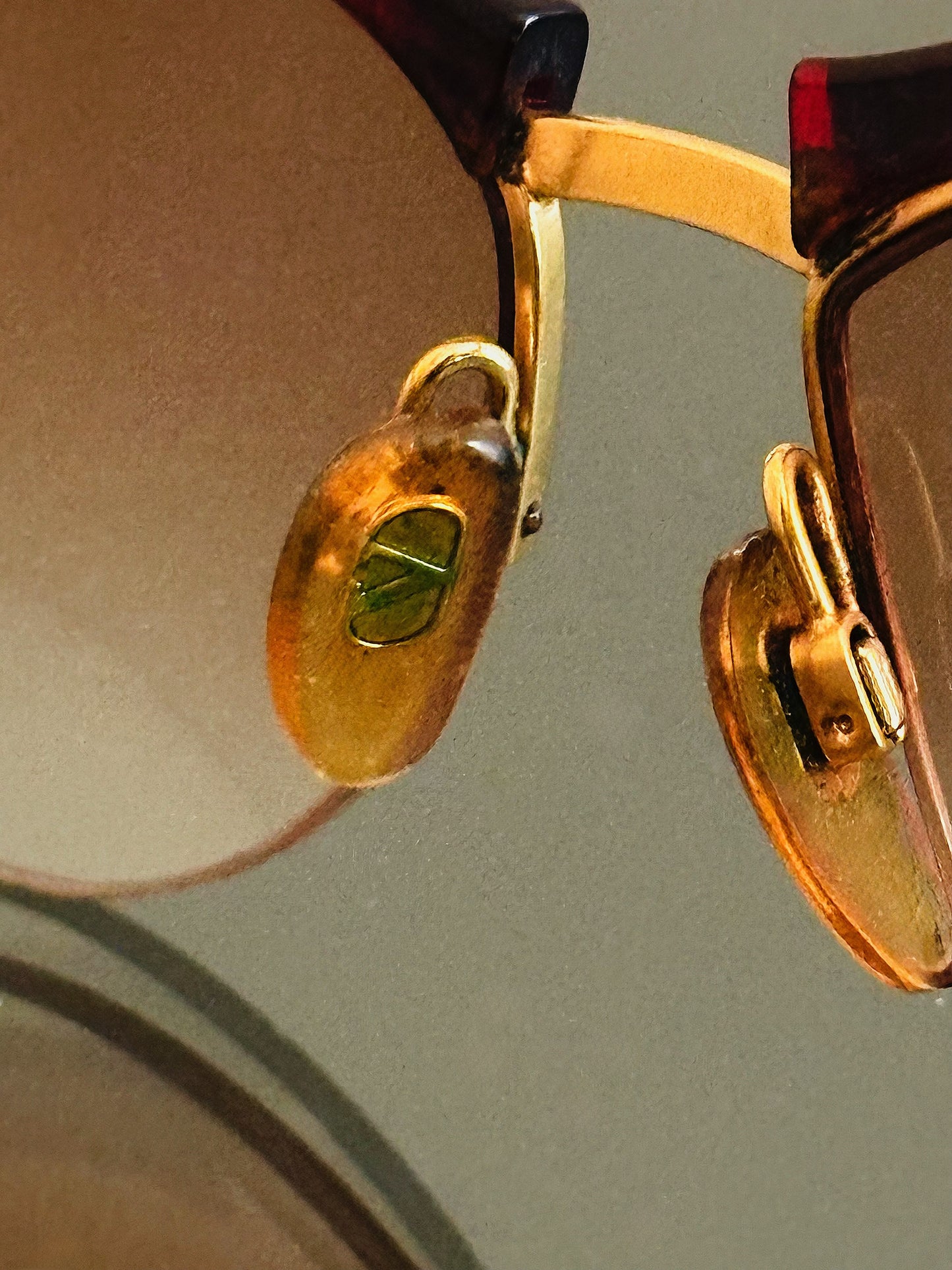 VALENTINO –  Occhiali Da Sole Vintage – Semi Rimless Bordeaux & Oro – Made in Italy