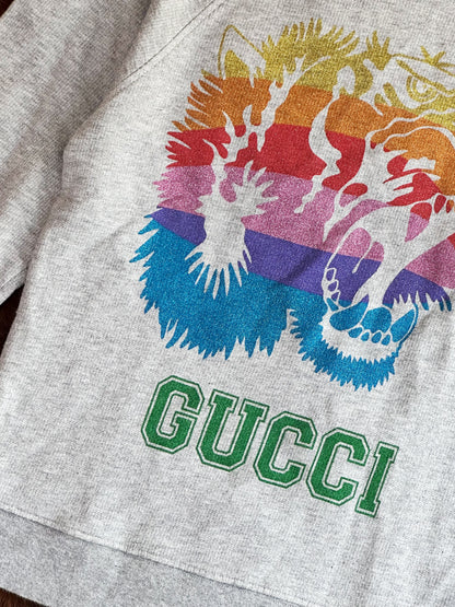 GUCCI - Felpa con stampa Tiger Rainbow - Alessandro Michele era