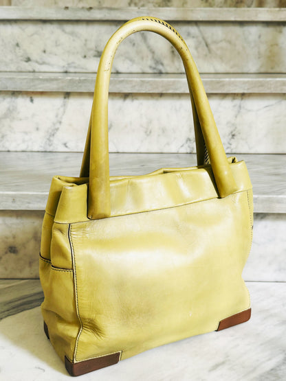 MAX MARA WEEKEND - Borsa in Pelle Verde Pistacchio Vintage Y2K Made in Italy