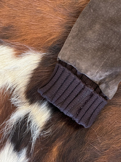 Giacca di pelle aviatore con pelliccia