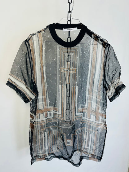 GIVENCHY - T-Shirt trasparente in seta