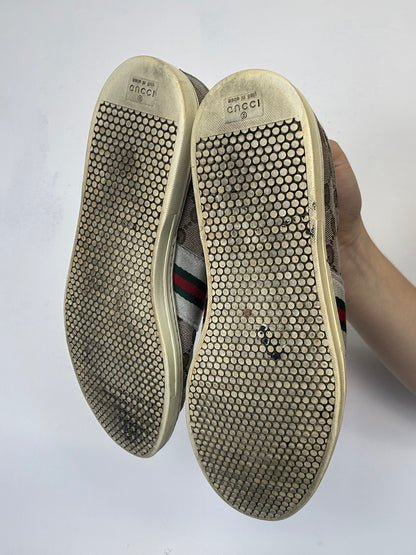 GUCCI - Sneakers GG Monogram Tela & Pelle – Vintage Originali con Box | Tg 38