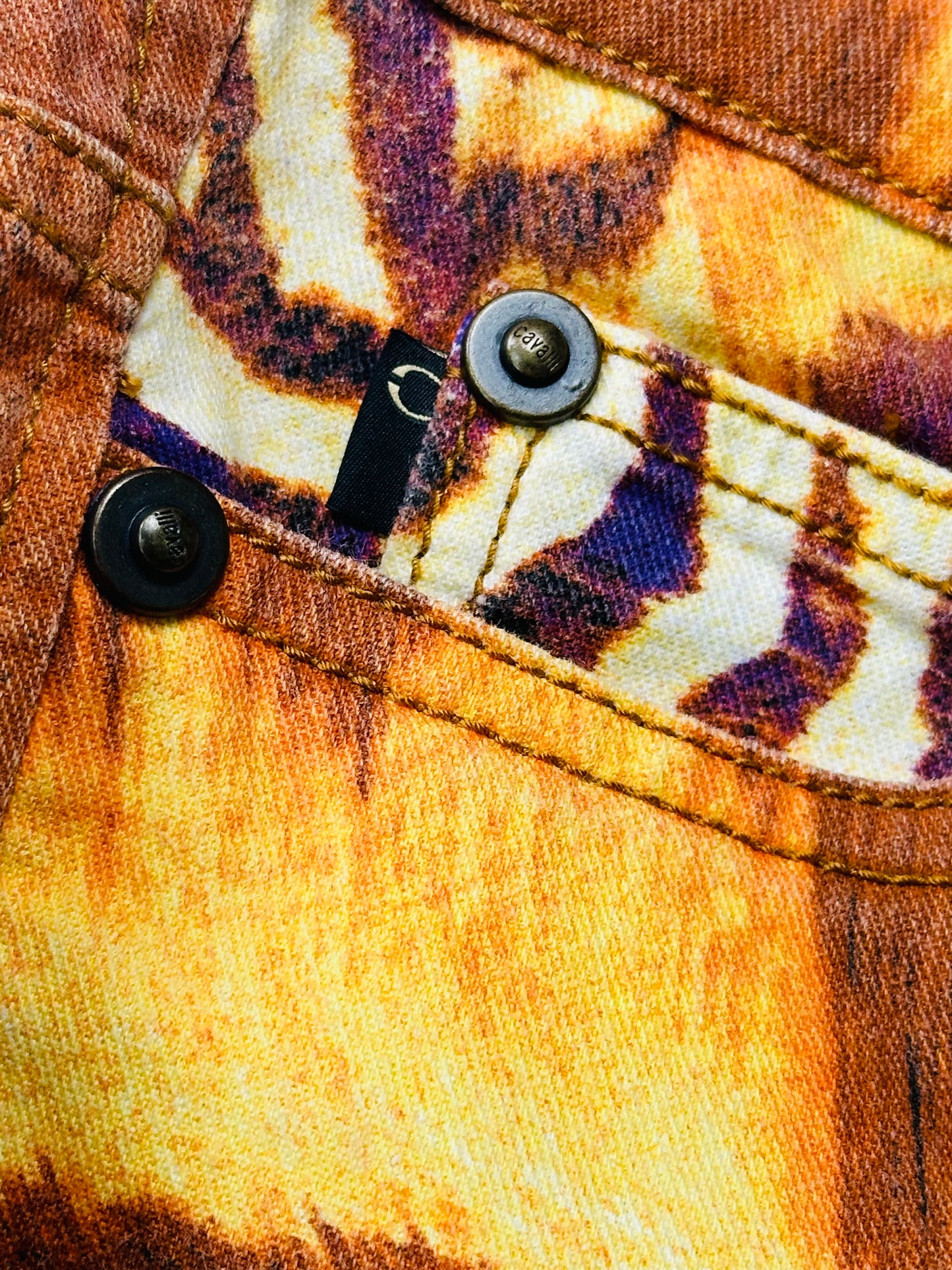 JUST CAVALLI - Pantaloni Animalier Psichedelico 🦓Archivio Anni 2000