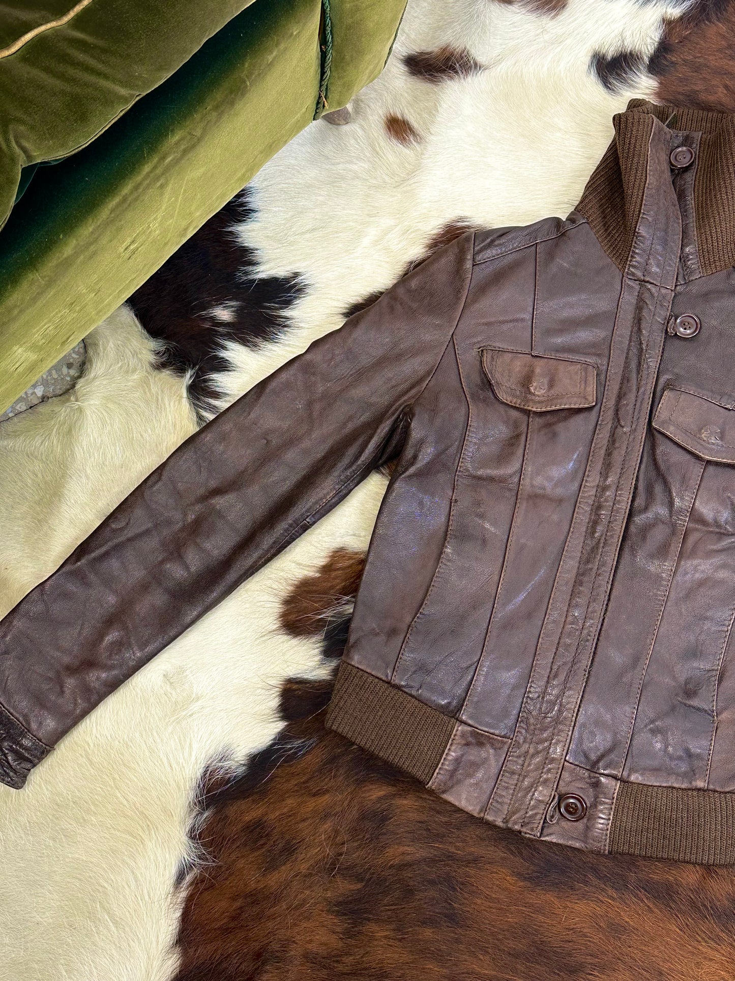 Giacca di pelle aviatore