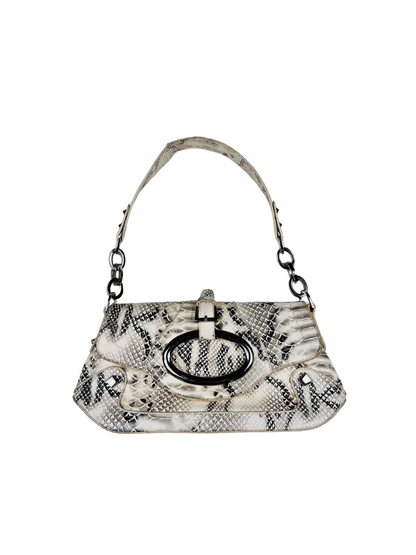 Borsa a spalla pelle coccodrillata