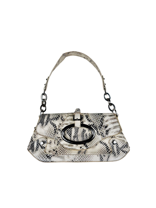 Borsa a spalla pelle coccodrillata