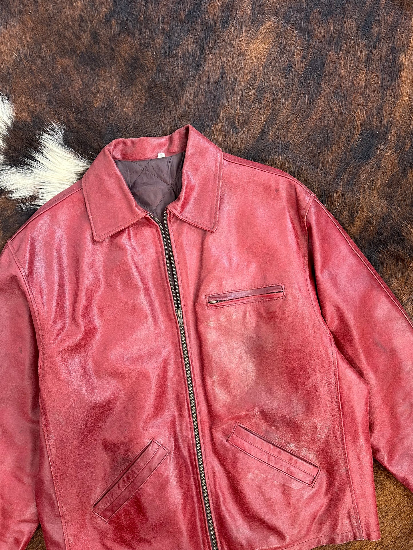 Giacca in pelle borgogna