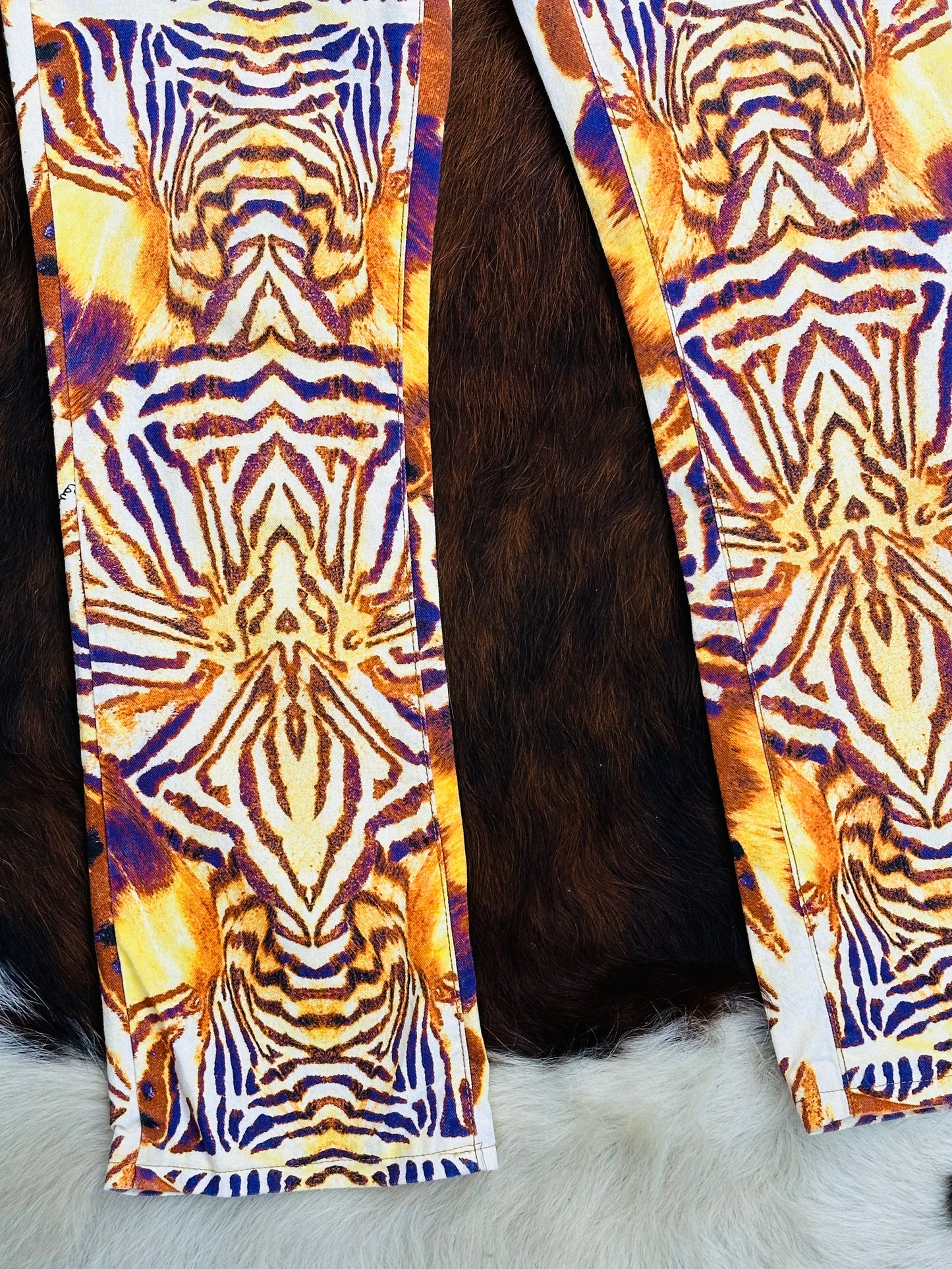 JUST CAVALLI - Pantaloni Animalier Psichedelico 🦓Archivio Anni 2000