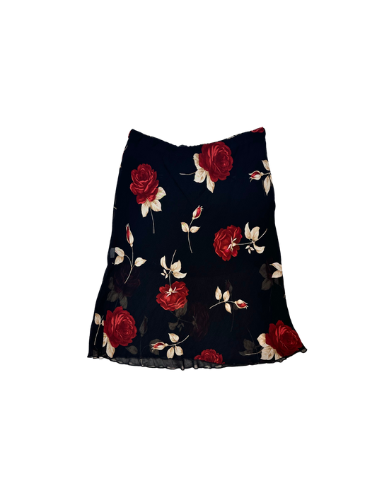 Gonna vintage con stampa rose – stile Y2K
