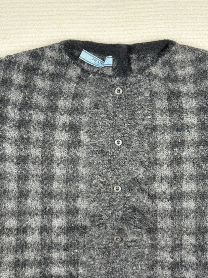 PRADA -  Maglioncino pied de poule con volant